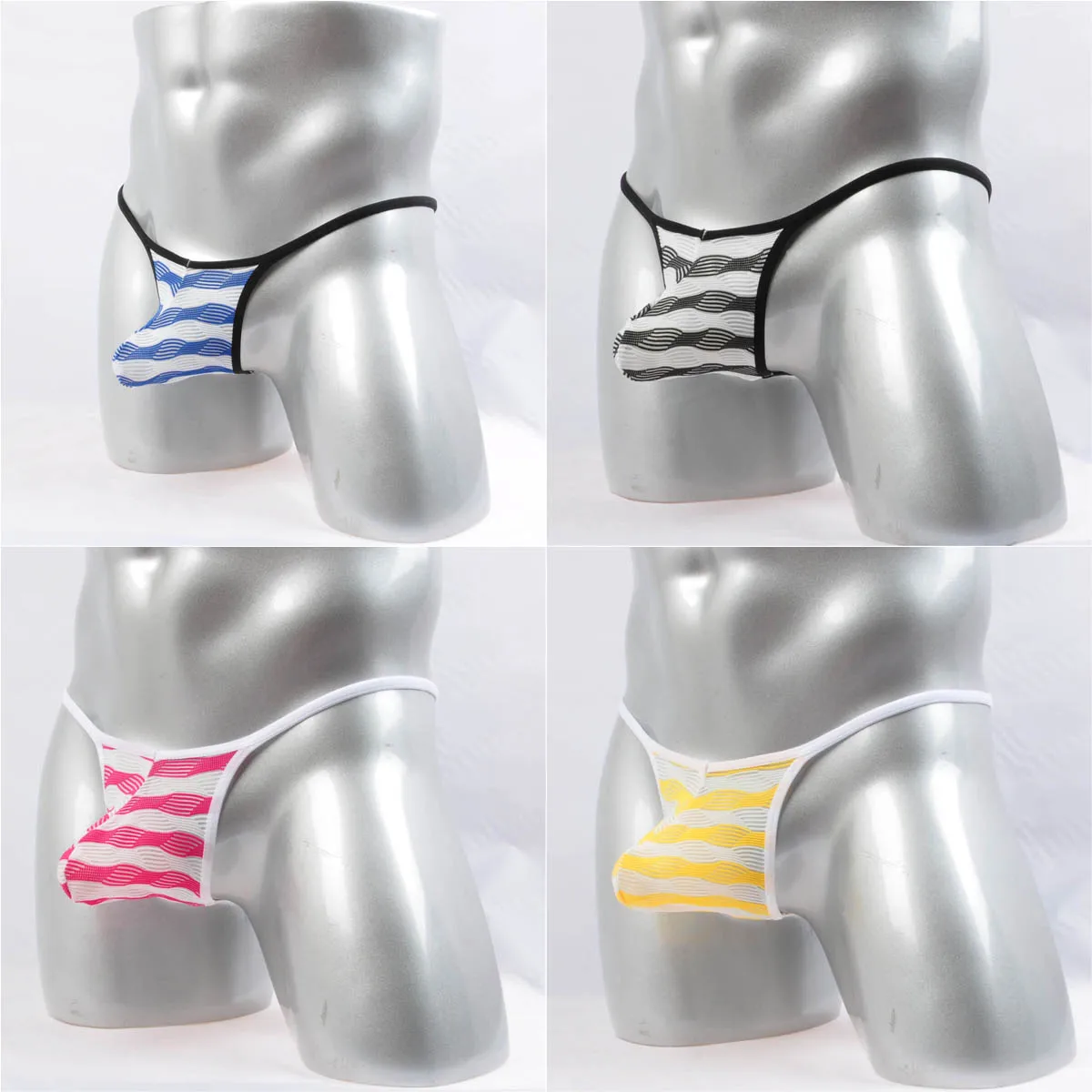 2PCS Men's Sheer Mesh Thong Cheeky Striped Underwear Male G-String Mini Bikini Briefs Lingerie Breathable Soft Underpants Beach
2PCS Men's Sheer Mesh Thong Cheeky Striped Underwear Male G-String Mini Bikini Briefs Lingerie Breathable Soft Underpants Beach