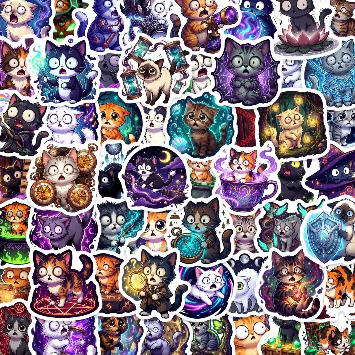 2026new 50pcs Horror Magic Demon Cat Cartoon Stickers Graffiti Phone Laptop Skateboard Cool Goth Decoration Decals for Kids Toys
2026new 50pcs Horror Magic Demon Cat Cartoon Stickers Graffiti Phone Laptop Skateboard Cool Goth Decoration Decals for Kids Toys