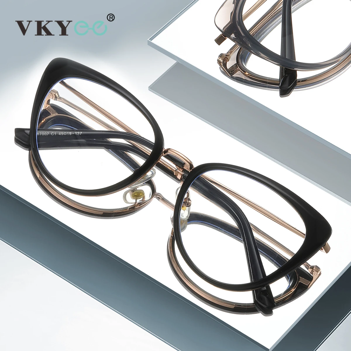 VICKY New Simple Personalized Fashion Cat's Eye Frame Design Women's Anti-Blue Light Reading Glasses Customizable Prescription
VICKY New Simple Personalized Fashion Cat's Eye Frame Design Women's Anti-Blue Light Reading Glasses Customizable Prescription