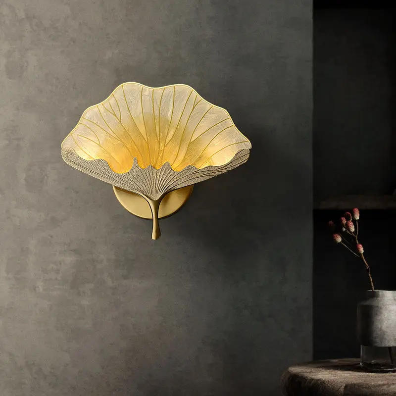 Ginkgo biloba leaf wall lamp bedroom new all-copper living room light luxury high-end wall lamp new Chinese enamel wall lamp
Ginkgo biloba leaf wall lamp bedroom new all-copper living room light luxury high-end wall lamp new Chinese enamel wall lamp