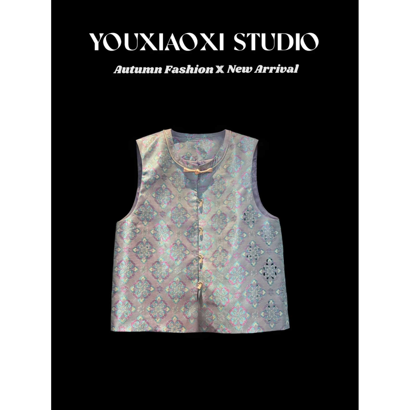 Retro Embroidered National Sle Vest Purple Lotus Cloud Clothes Women's Jaet New Polyester Fiber Autumn Season Faion
Retro Embroidered National Sle Vest Purple Lotus Cloud Clothes Women's Jaet New Polyester Fiber Autumn Season Faion