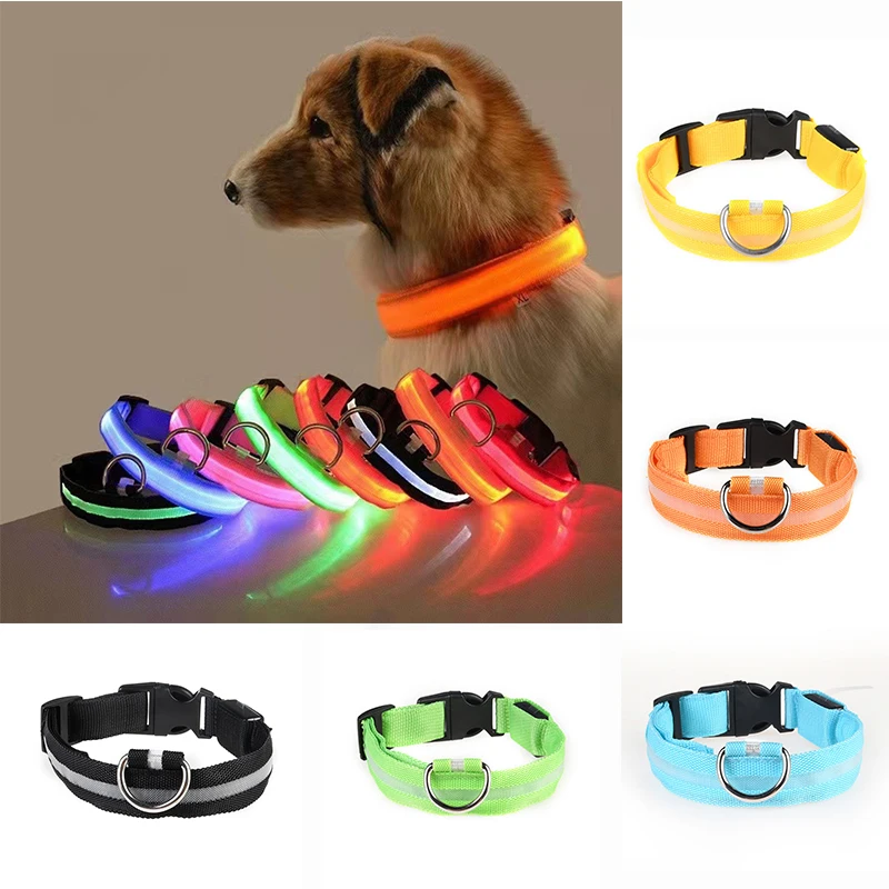 New arrive dog luminous collar LED collar dog pet collar pet night safety props glowing in the dark night
New arrive dog luminous collar LED collar dog pet collar pet night safety props glowing in the dark night