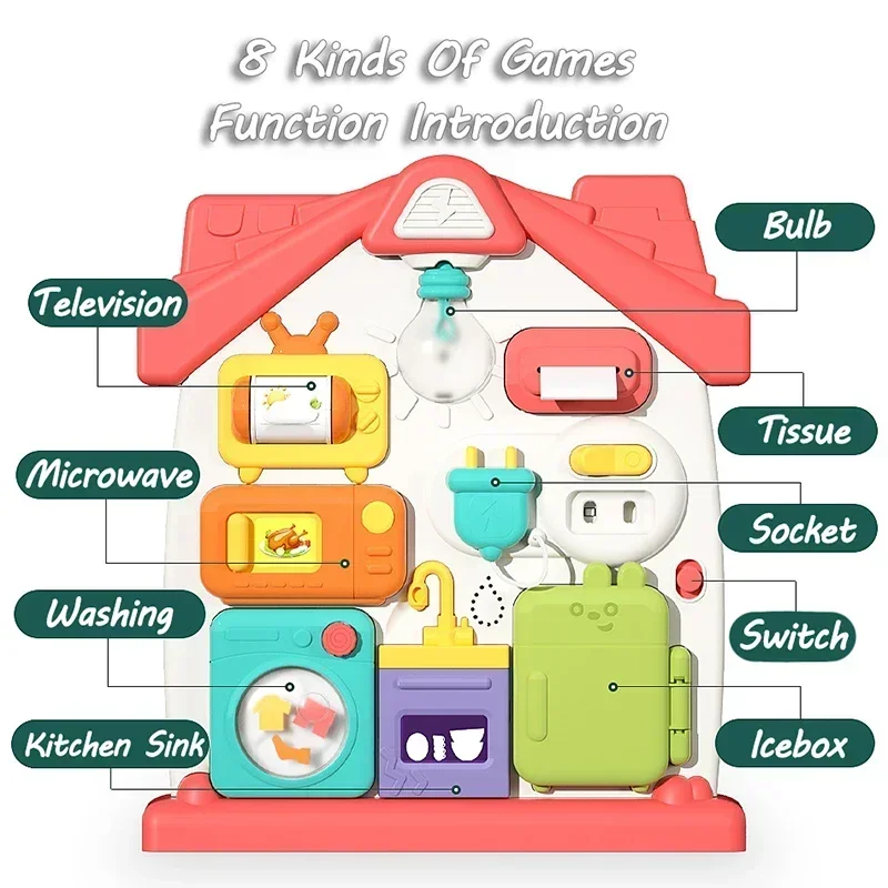 Early Educational Activities Toy for Kids Baby Sensory Busy Board Montessori Toys Music Lights Switch Multifunction Travel Play
Early Educational Activities Toy for Kids Baby Sensory Busy Board Montessori Toys Music Lights Switch Multifunction Travel Play