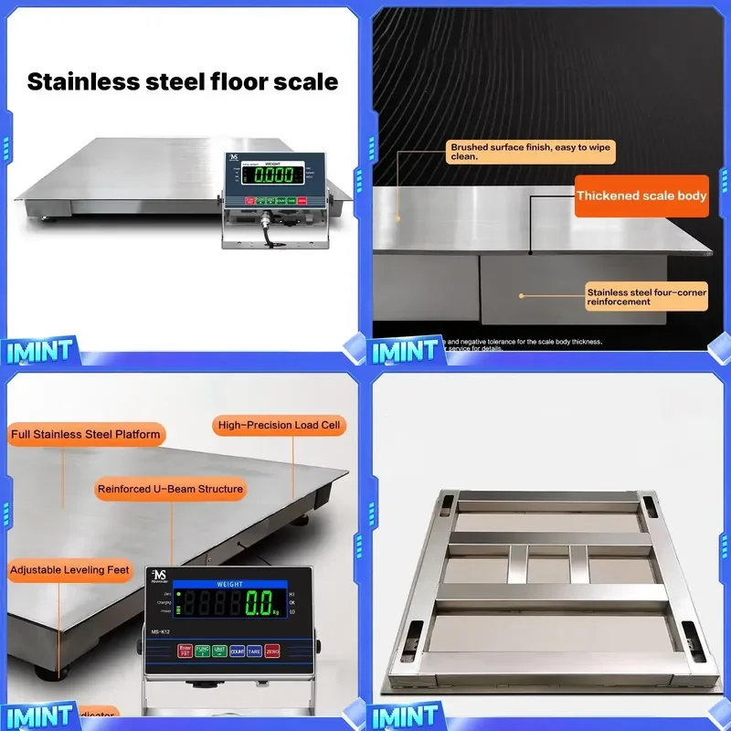 High Precision 1.5*1.5 Industrial Electronic Floor Scale 1 Ton Waterproof Stainless Steel LED/LCD Display Weighing Scale
High Precision 1.5*1.5 Industrial Electronic Floor Scale 1 Ton Waterproof Stainless Steel LED/LCD Display Weighing Scale