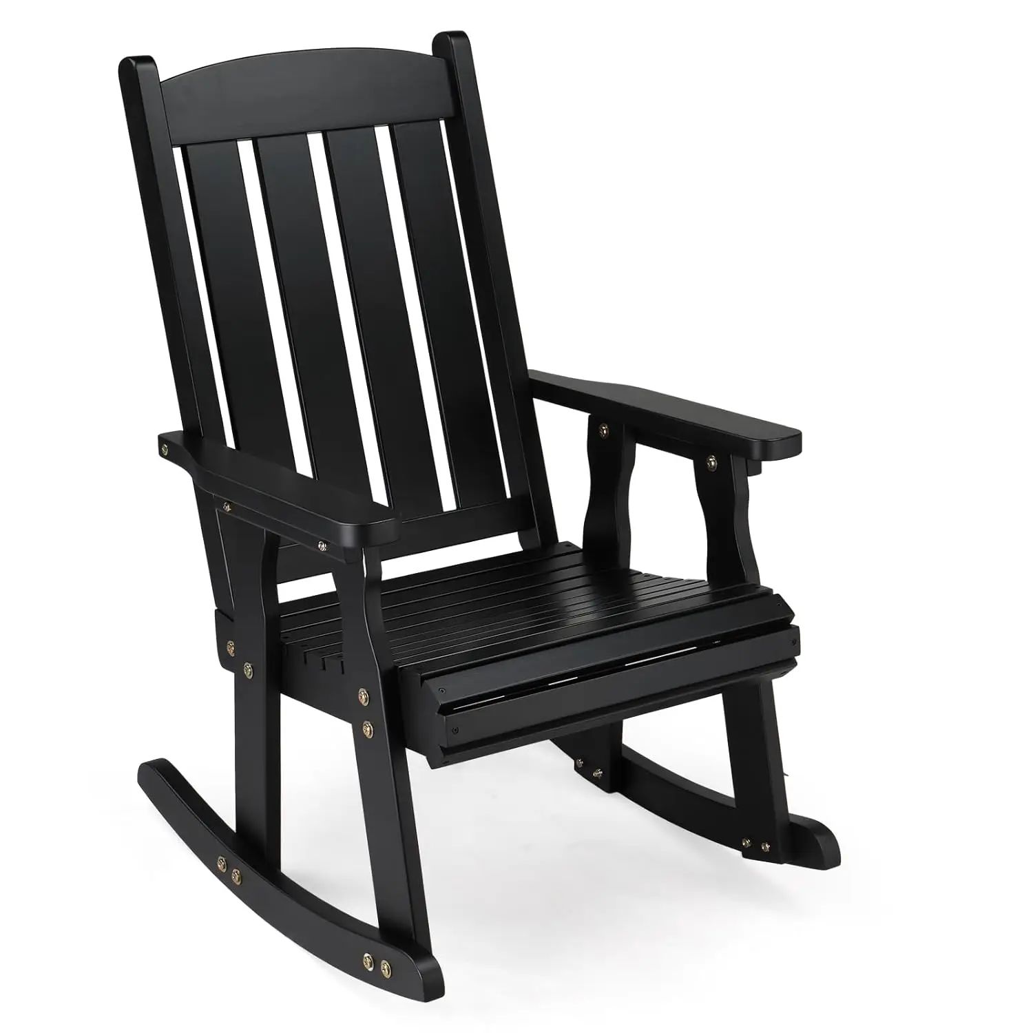 600 LBS Heavy Duty Wooden Rocking Chair Higher Backrest Ergonomic Weatherproof Patio Garden Balcony Yard Black Customized
600 LBS Heavy Duty Wooden Rocking Chair Higher Backrest Ergonomic Weatherproof Patio Garden Balcony Yard Black Customized