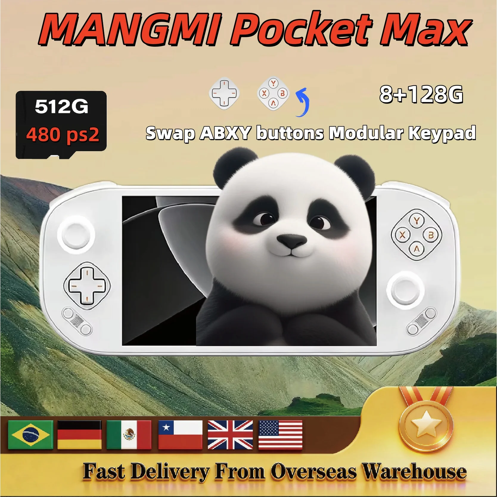 MANGMI Pocket Max Handheld Game Console Snapdragon 865 8GB RAM 128GB ROM 7"144Hz OLED 8000mAh Android Gaming Player PSP PS2
MANGMI Pocket Max Handheld Game Console Snapdragon 865 8GB RAM 128GB ROM 7"144Hz OLED 8000mAh Android Gaming Player PSP PS2