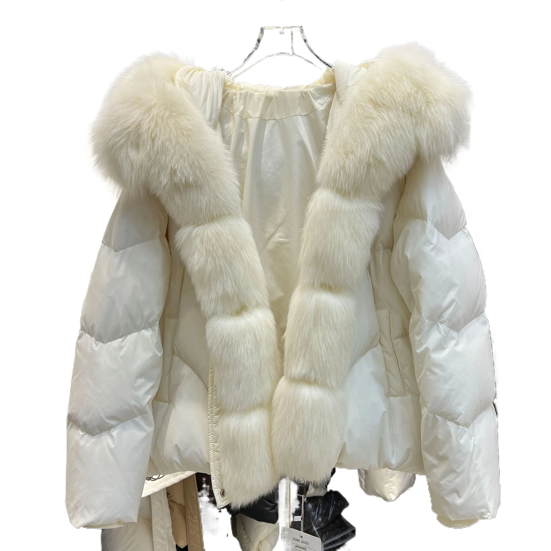 2025 winter new fox fur big fur collar down jacket women's short white duck down fashion lace-up jacket tide
2025 winter new fox fur big fur collar down jacket women's short white duck down fashion lace-up jacket tide
