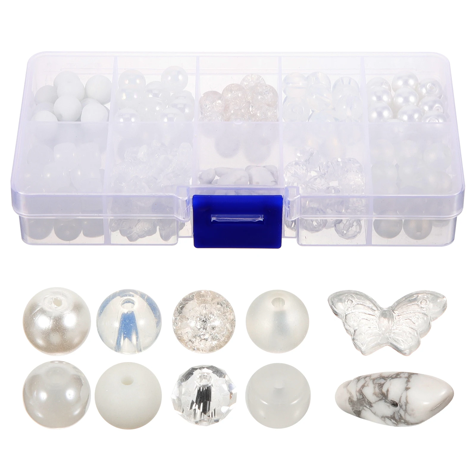 200 Pcs Scatter Beads Box White Glass Crystals DIY Bracelet Making Kit Round Beads Jewelry Materials Safe Durable Craft Supplies
200 Pcs Scatter Beads Box White Glass Crystals DIY Bracelet Making Kit Round Beads Jewelry Materials Safe Durable Craft Supplies