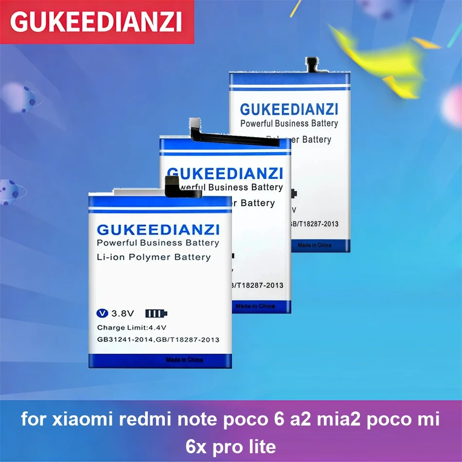 Mobile Phone Battery High-Capacity BN47 BN5F BN36 3800-5600mAh For Xiaomi Redmi Note Poco 6 A2 MIA2 Poco For MI 6X Pro Lite
Mobile Phone Battery High-Capacity BN47 BN5F BN36 3800-5600mAh For Xiaomi Redmi Note Poco 6 A2 MIA2 Poco For MI 6X Pro Lite