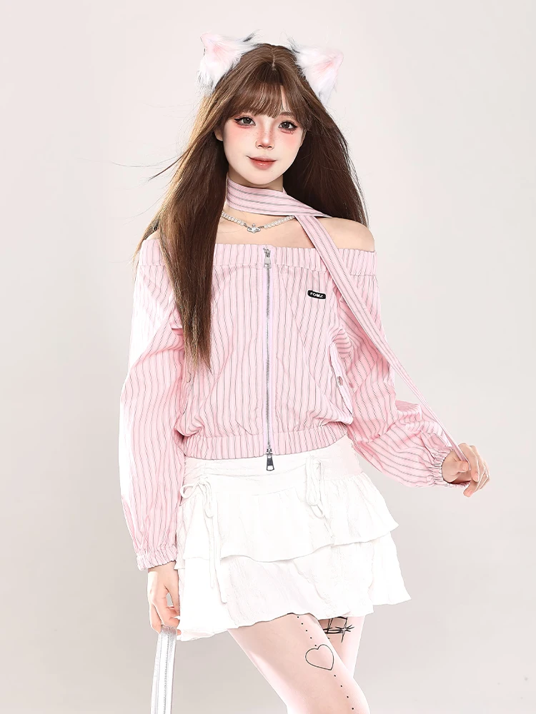 Женская полосатая блузка Mjmt с вырезом на шее, длинным рукавом, открытым пупком, весна 2025, для повседневной носки, свободного кроя, с вышивкой
Женская полосатая блузка Mjmt с вырезом на шее, длинным рукавом, открытым пупком, весна 2025, для повседневной носки, свободного кроя, с вышивкой