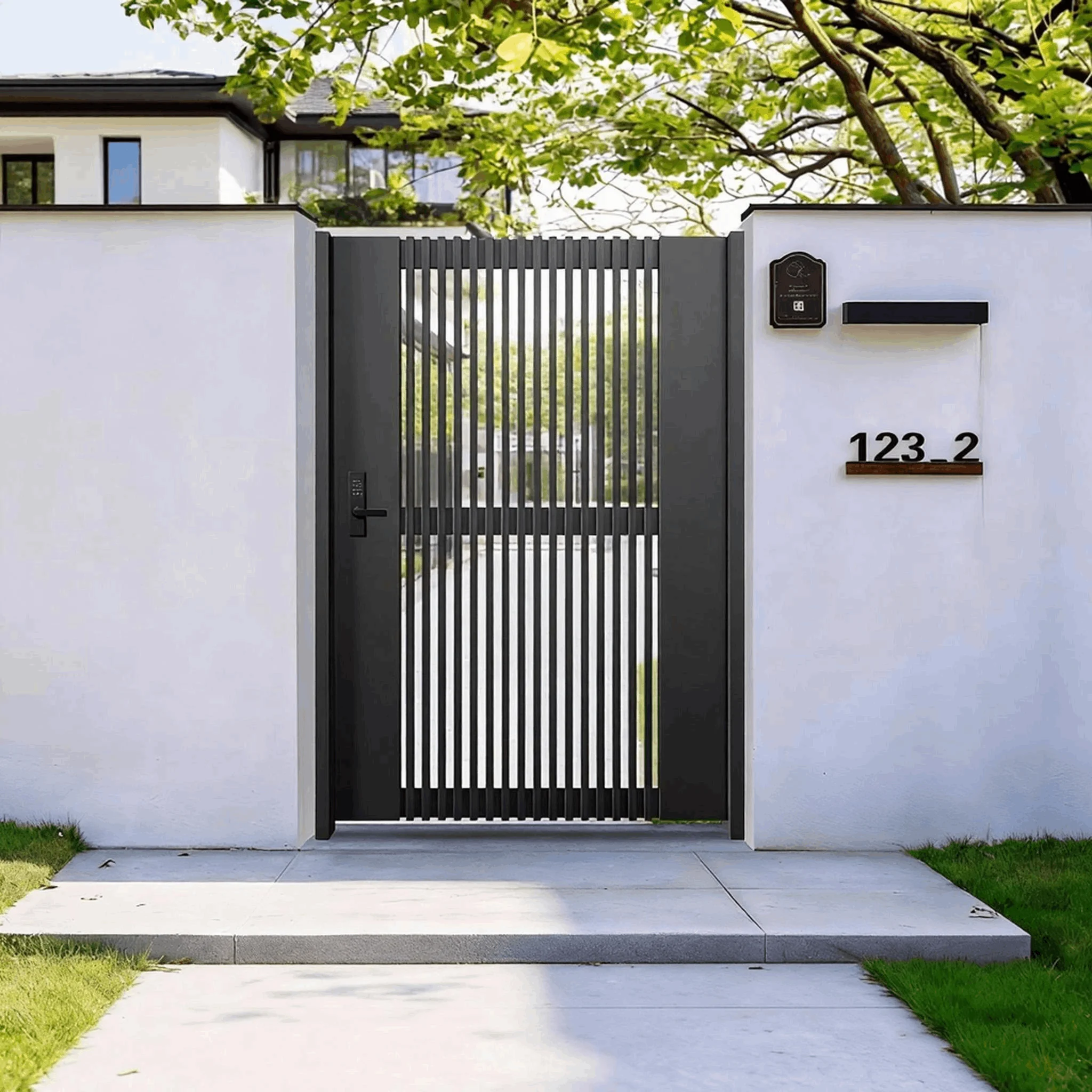Modern Exterior Single Doors Front Entry Doors Aluminum Alloy Manual Swing Fence Gate for Garden
Modern Exterior Single Doors Front Entry Doors Aluminum Alloy Manual Swing Fence Gate for Garden