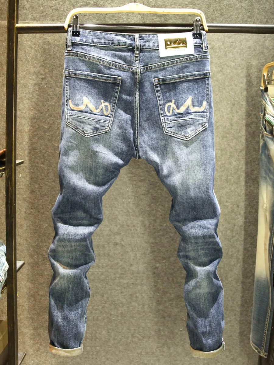 Мужские джинсы премиум-класса из ткани с высоким содержанием хлопка, облегающие, на осень-зиму, стрейч-деним, молодежные, модные, повседневные...
Мужские джинсы премиум-класса из ткани с высоким содержанием хлопка, облегающие, на осень-зиму, стрейч-деним, молодежные, модные, повседневные...