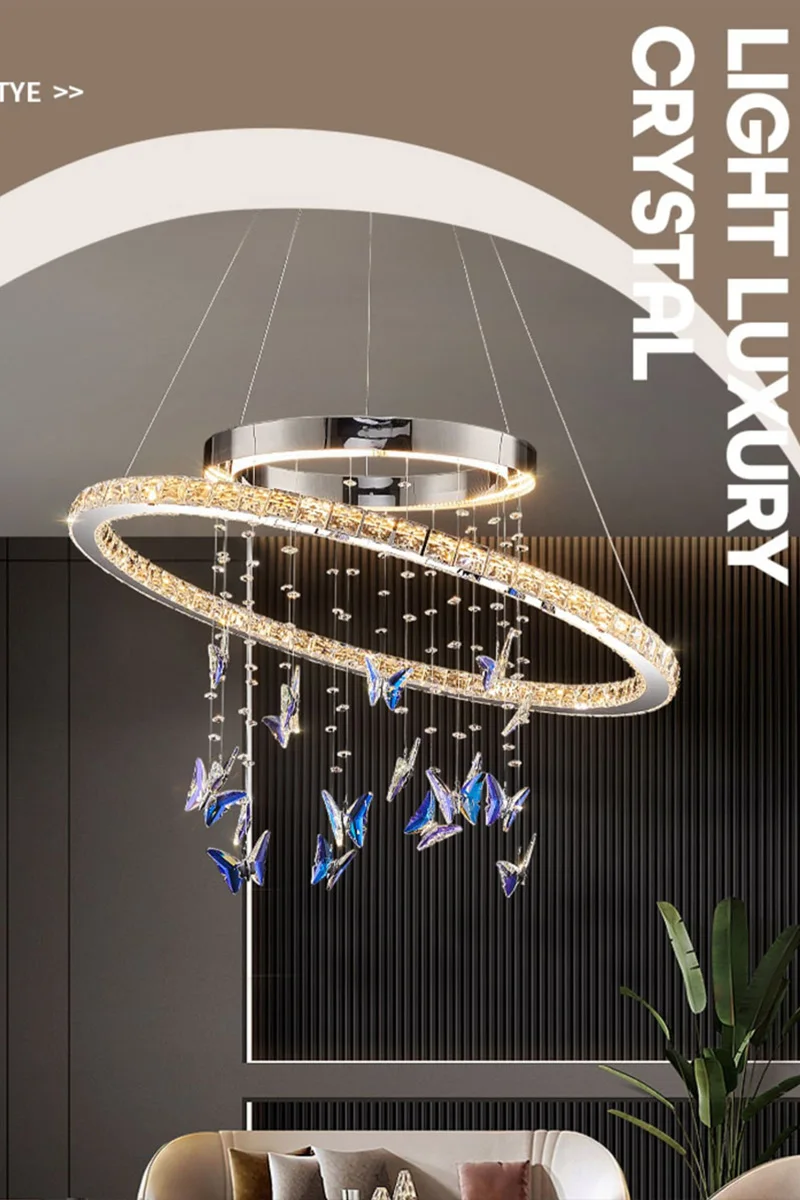 Light luxury crystal living room chandelier high-end atmospheric dining table creative butterfly designer villa dining room lamp
Light luxury crystal living room chandelier high-end atmospheric dining table creative butterfly designer villa dining room lamp
