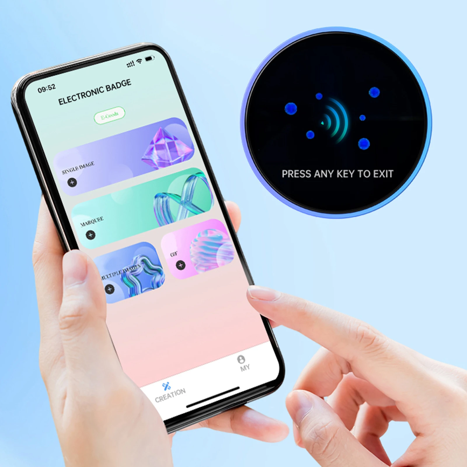 BT5.4 Electronic Anime E-Badge USB-C Charging BT Connection Peripheral Badges Dynamic Smart Display Screen Gift for Friends
BT5.4 Electronic Anime E-Badge USB-C Charging BT Connection Peripheral Badges Dynamic Smart Display Screen Gift for Friends