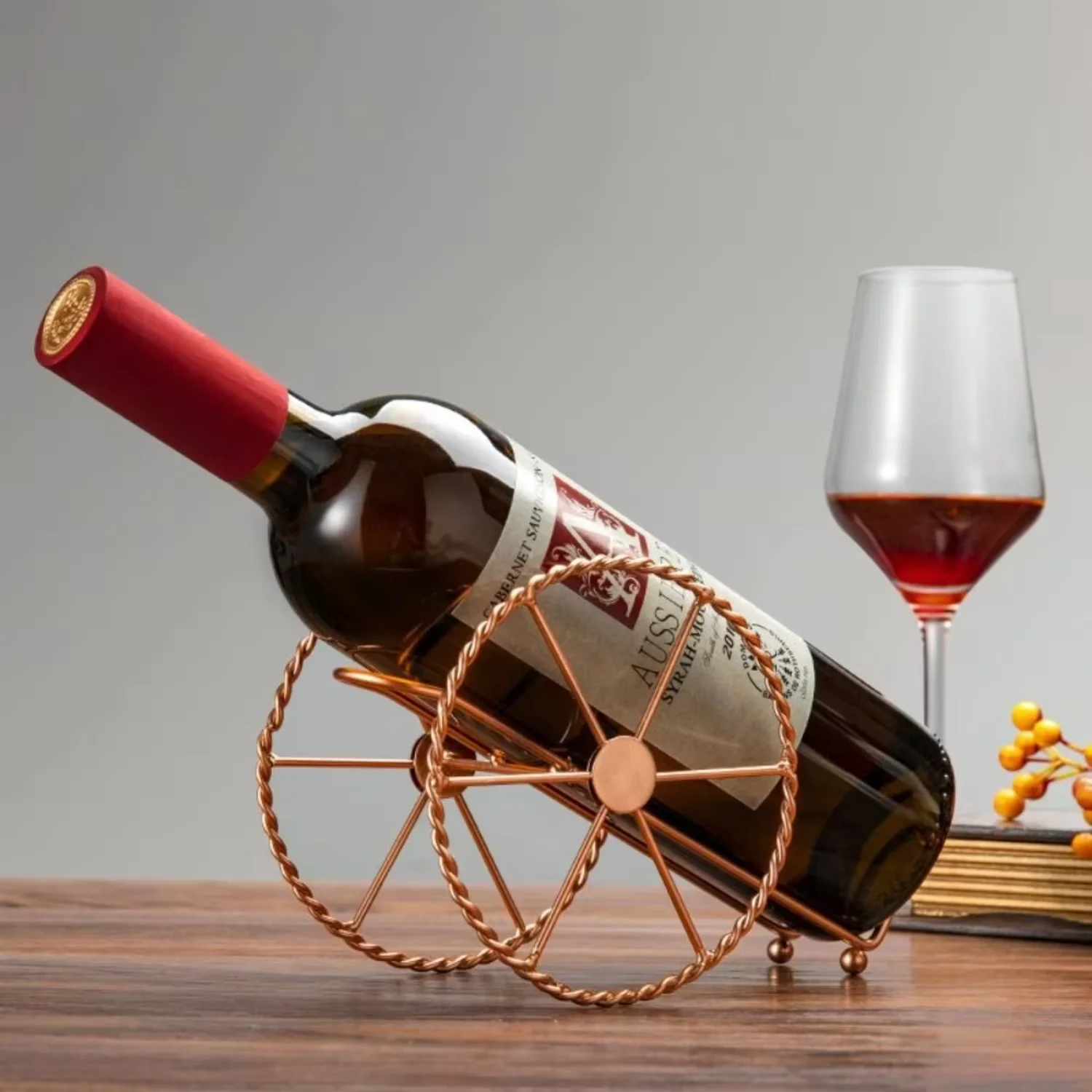 Retro Metal Red Wine Rack Bronze Iron Wheels Design Wine Holder Wine Display Rack Beer Whisky Wine Bottles Stand Decor
Retro Metal Red Wine Rack Bronze Iron Wheels Design Wine Holder Wine Display Rack Beer Whisky Wine Bottles Stand Decor