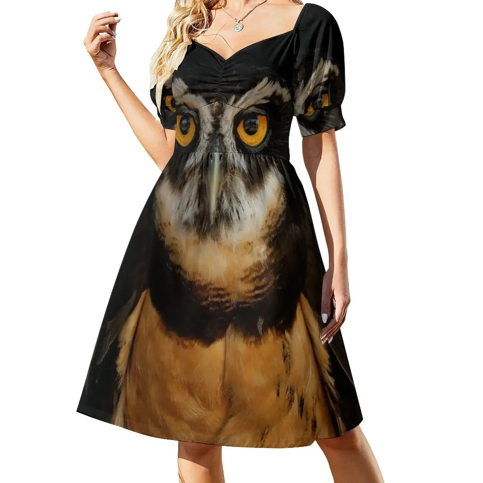Trading Glances with a Spectacled Owl Short-Sleeved Dress Cocktail of dresses elegant party dresses for women 2025 Dress
Trading Glances with a Spectacled Owl Short-Sleeved Dress Cocktail of dresses elegant party dresses for women 2025 Dress