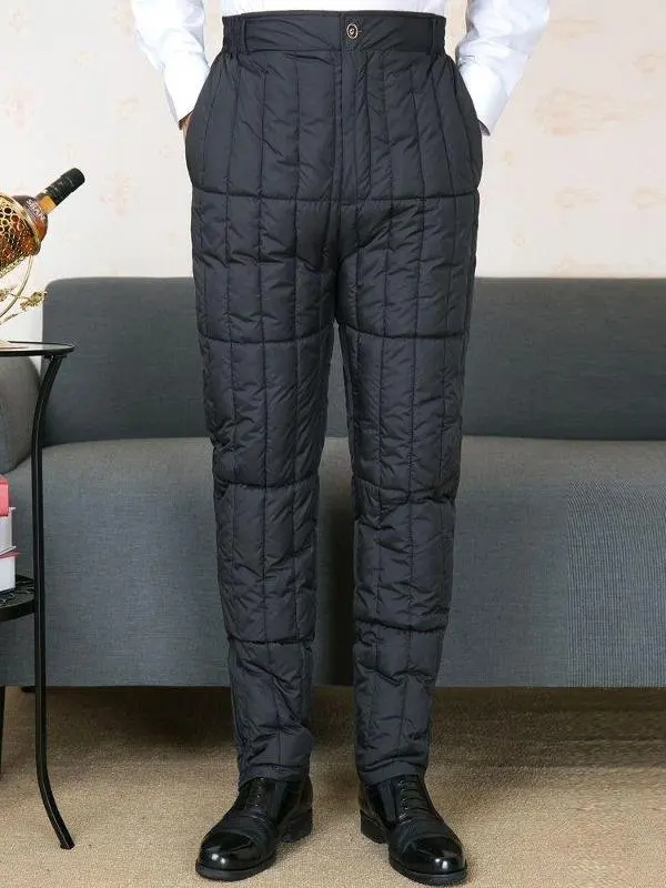 Утепленные хлопковые брюки для мужчин среднего и старшего возраста, зимние теплые брюки с эластичной талией на молнии и молниями по низу штанин.
Утепленные хлопковые брюки для мужчин среднего и старшего возраста, зимние теплые брюки с эластичной талией на молнии и молниями по низу штанин.