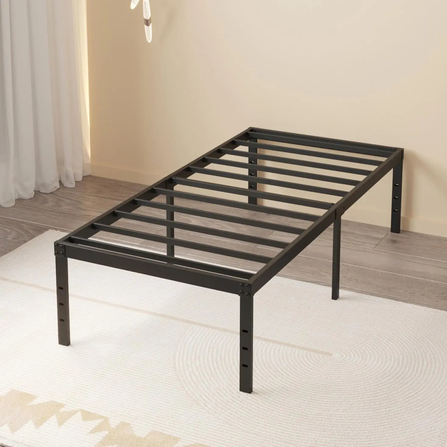 Twin Bed Frames No Box Spring Needed, 20 Inch Heavy Duty Metal Bed Frame Twin Support Up to 2500 lbs, Easy Assembly, Noi
Twin Bed Frames No Box Spring Needed, 20 Inch Heavy Duty Metal Bed Frame Twin Support Up to 2500 lbs, Easy Assembly, Noi