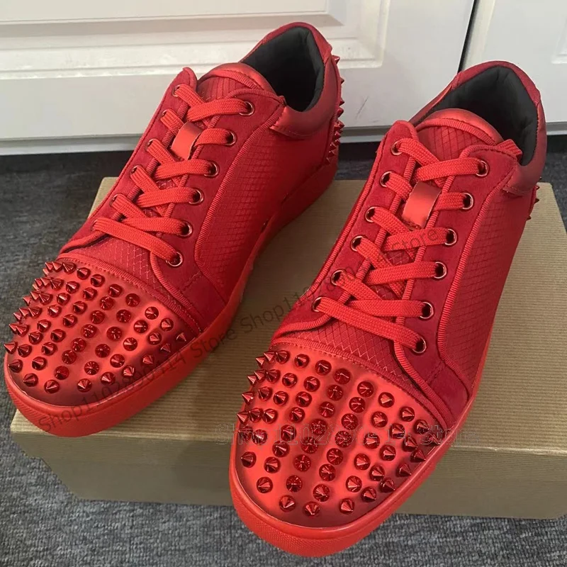 Red Rivets Decor Mesh Cross Tied Men Sneakers Fashion Lace Up Men Shoes Luxurious Handmade Party Feast Banquet Men Casual Shoes
Red Rivets Decor Mesh Cross Tied Men Sneakers Fashion Lace Up Men Shoes Luxurious Handmade Party Feast Banquet Men Casual Shoes