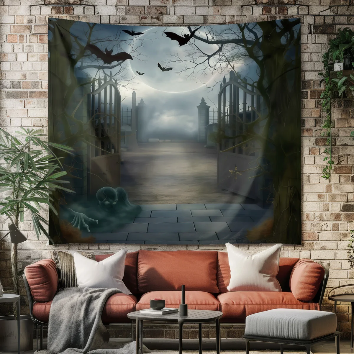 1 Halloween limited Grisly Bat Skull Hand Castle Printed Blanket for soft and comfortable work and travel
1 Halloween limited Grisly Bat Skull Hand Castle Printed Blanket for soft and comfortable work and travel