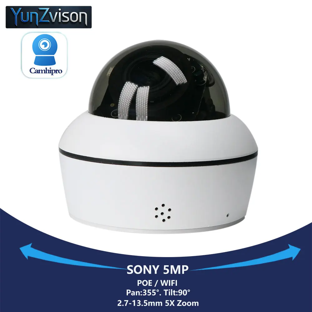 HD 5MP SO-NY335 Sensor Wireless Security Wifi Камера PTZ Dome POE 5X Optical Zoom Two Way Audio Humanoid Tracking Outdoor
HD 5MP SO-NY335 Sensor Wireless Security Wifi Камера PTZ Dome POE 5X Optical Zoom Two Way Audio Humanoid Tracking Outdoor
