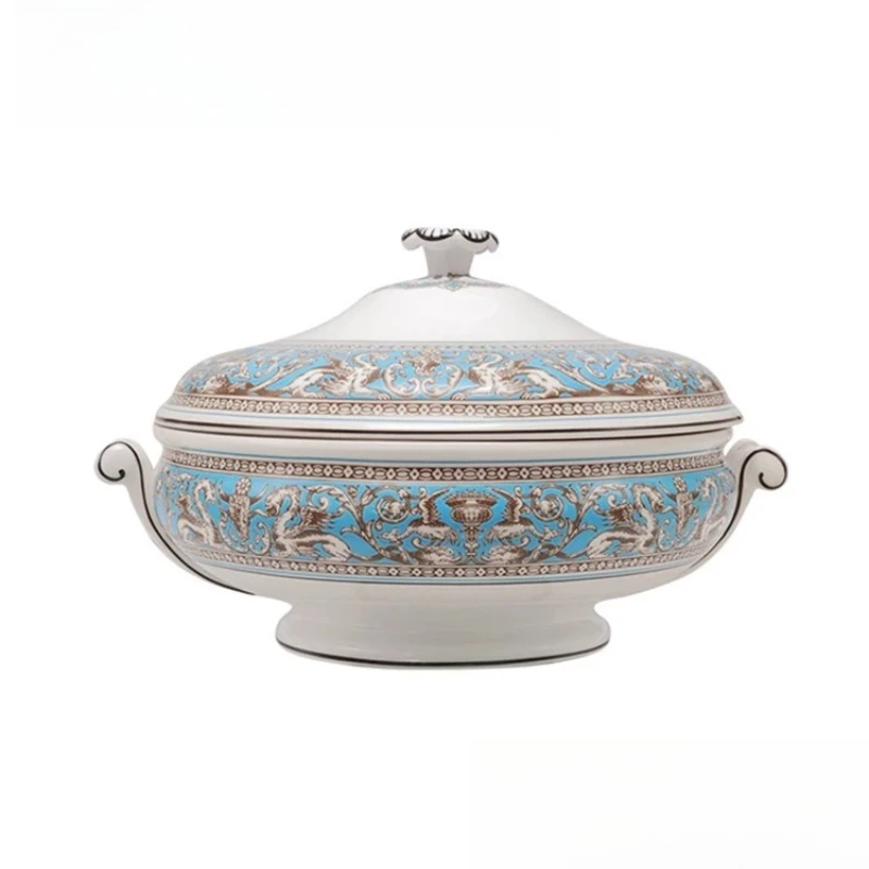 Silk Road Soup Pot Bone China European Soup Bowl Vegetable Plate with Lid
Silk Road Soup Pot Bone China European Soup Bowl Vegetable Plate with Lid