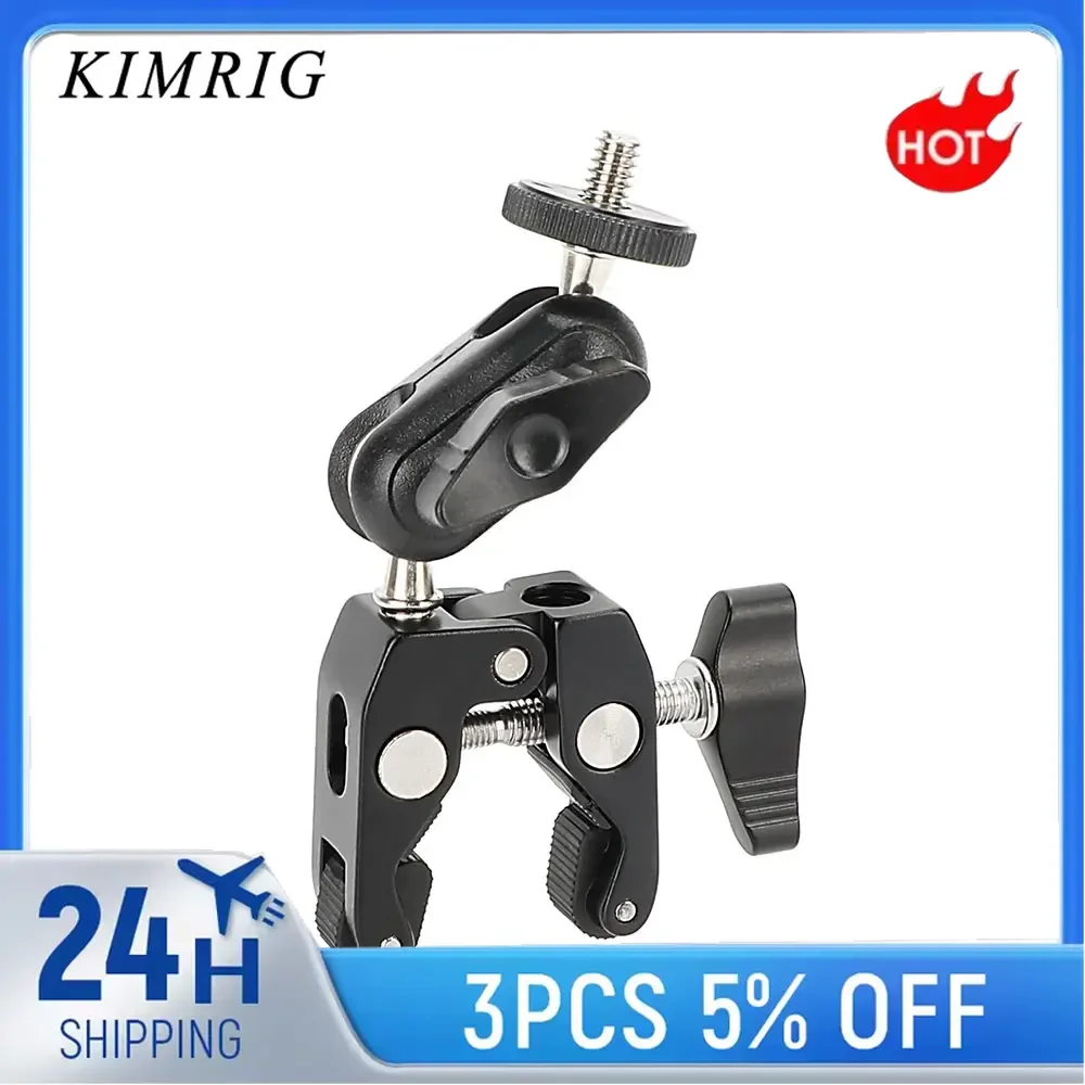 Многофункциональный суперзажим в форме краба KIMRIG с волшебной ручкой с шаровой головкой для стабилизатора DJI/стабилизатора Freefly/видео C-stand
Многофункциональный суперзажим в форме краба KIMRIG с волшебной ручкой с шаровой головкой для стабилизатора DJI/стабилизатора Freefly/видео C-stand