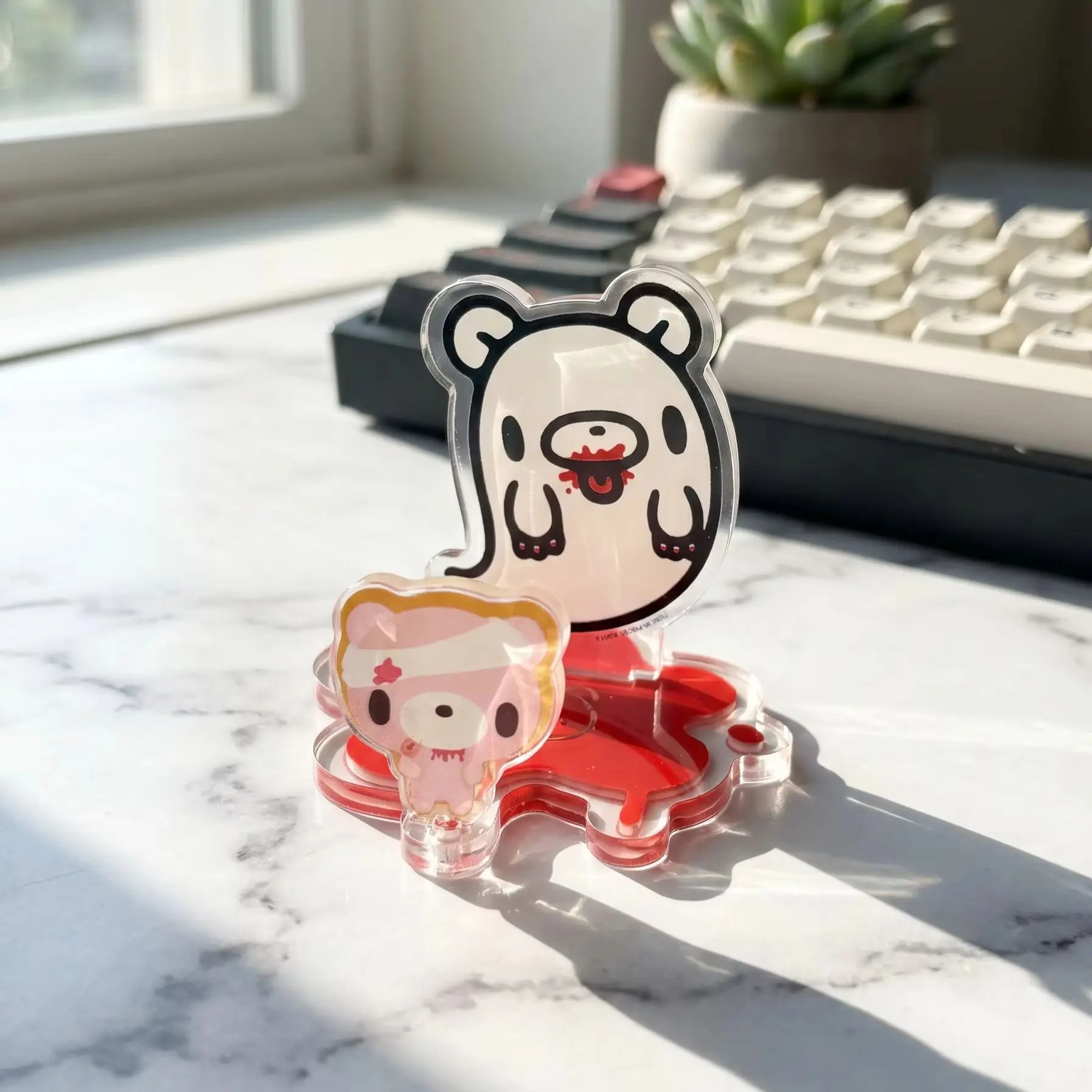 Cute Bear Acrylic Phone Stand Cute Horror Cartoon Bear Mobile Holder Portable Desk Cell Phone Support Gift
Cute Bear Acrylic Phone Stand Cute Horror Cartoon Bear Mobile Holder Portable Desk Cell Phone Support Gift