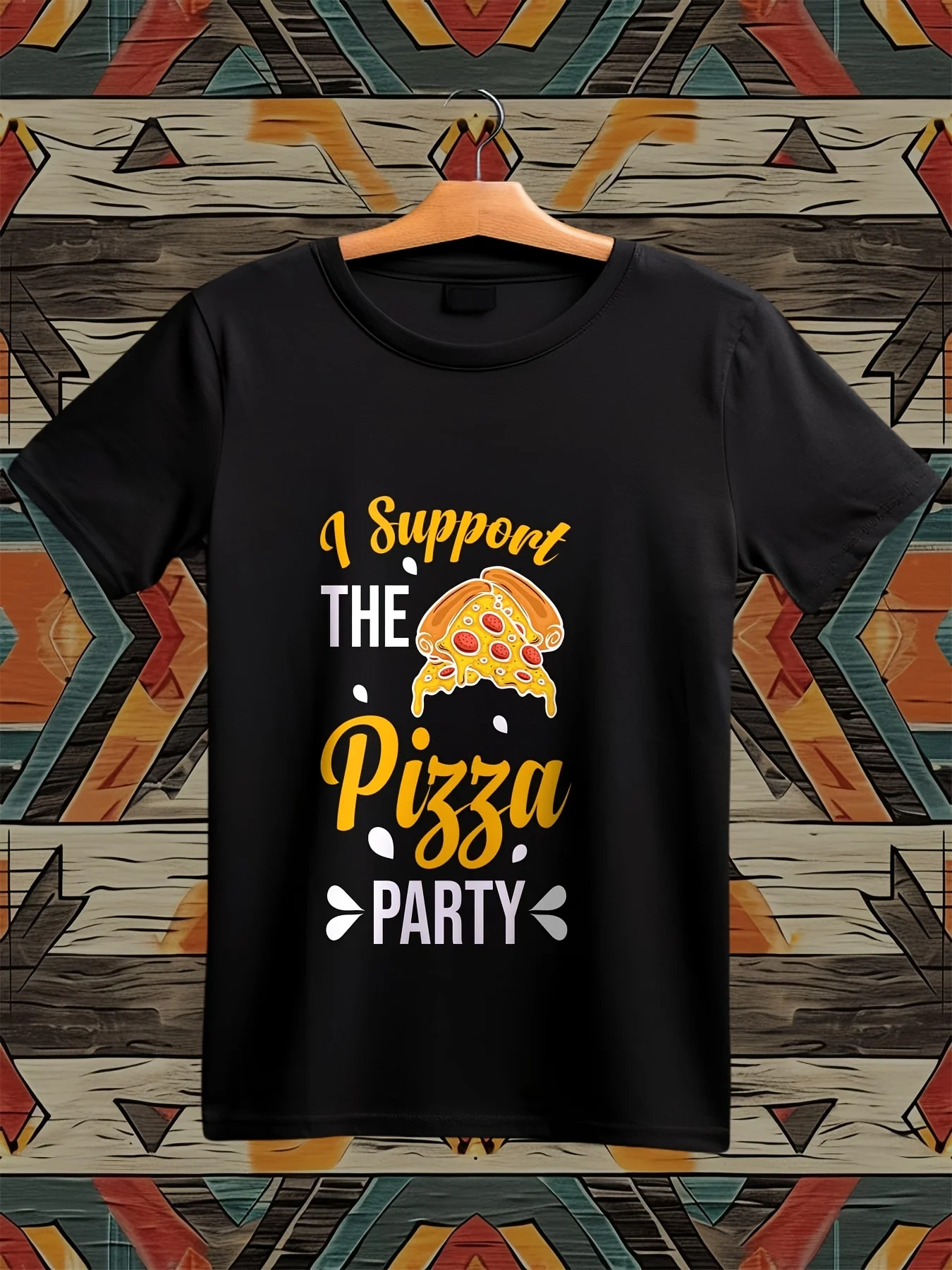 1 Piece of I Support Pizza Party Graphic T-Shirt, Unisex Short-Sleeve T-Shirt Suitable for Holidays and Birthday Gifts, Street Fashion, Comfortable Pure Cotton Crew Neck Men's Fashion T-Shirt for Outdoor Wear
1 Piece of I Support Pizza Party Graphic T-Shirt, Unisex Short-Sleeve T-Shirt Suitable for Holidays and Birthday Gifts, Street Fashion, Comfortable Pure Cotton Crew Neck Men's Fashion T-Shirt for Outdoor Wear