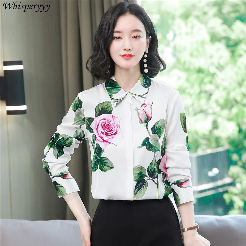 Floral Shirt Blouses for Women Fashion Long-sleeved Printed Tops Female Autumn New Temperament Single-breasted Chemise Femme
Floral Shirt Blouses for Women Fashion Long-sleeved Printed Tops Female Autumn New Temperament Single-breasted Chemise Femme