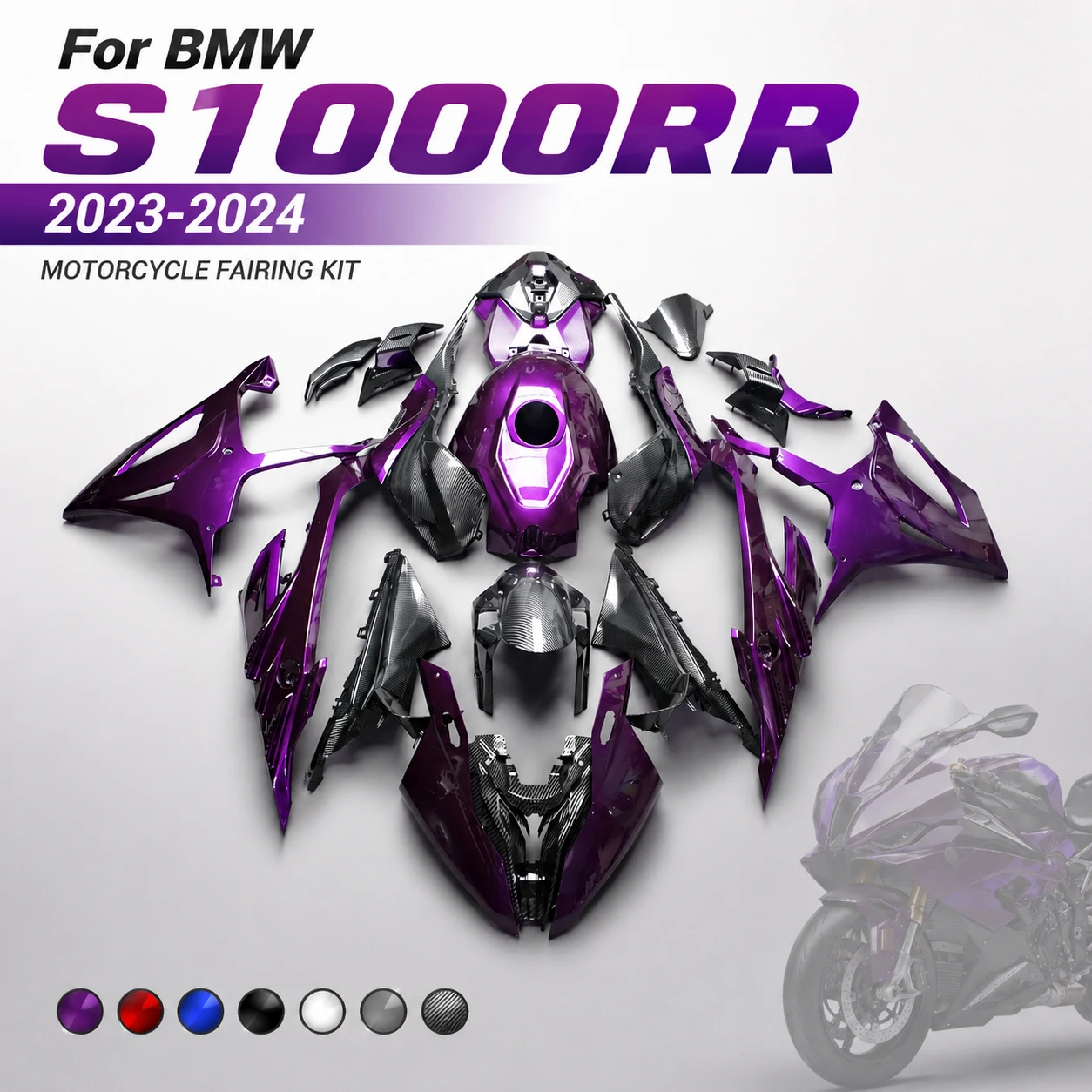 Carbon Styling Fairings Kit for BMW S1000RR 2023-2024 Custom Painted Aftermarket Replacements ABS Injection Motor Bodywork Shell
Carbon Styling Fairings Kit for BMW S1000RR 2023-2024 Custom Painted Aftermarket Replacements ABS Injection Motor Bodywork Shell