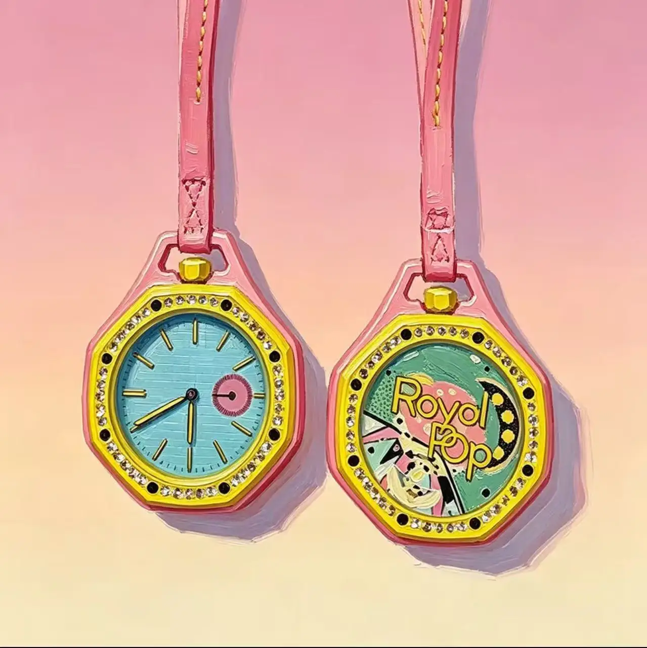 Custom Octagonal Diamond Pocket Watch 26 Years Old New Candy Color Pop Style Neck Quartz Movement Quartz Watch
Custom Octagonal Diamond Pocket Watch 26 Years Old New Candy Color Pop Style Neck Quartz Movement Quartz Watch