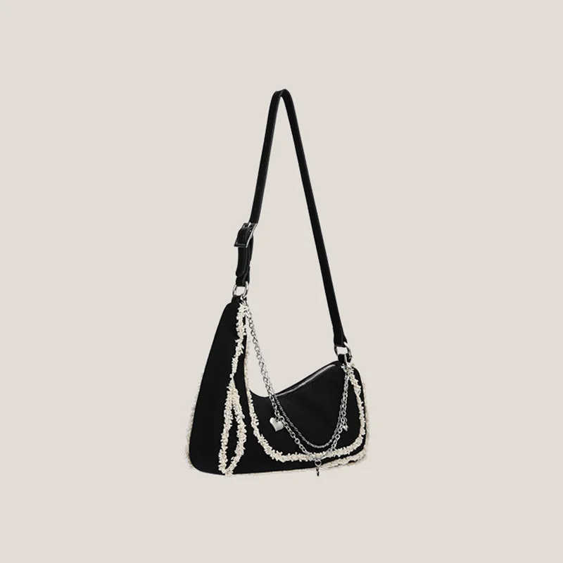 Niche Design Canvas Messenger Bag Shaped Street Girl Fashion Shoulder Bags for Women Color Contrast Chain Handbags
Niche Design Canvas Messenger Bag Shaped Street Girl Fashion Shoulder Bags for Women Color Contrast Chain Handbags