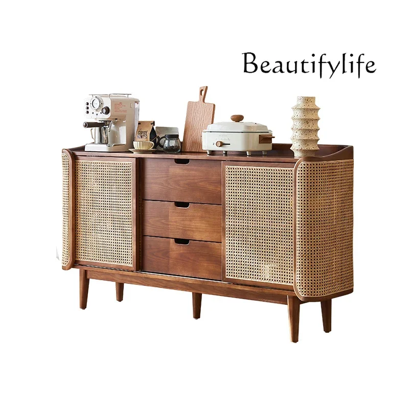 Solid wood dining side cabinet Nordic retro simple modern rattan storage bed and breakfast integrated wall living room
Solid wood dining side cabinet Nordic retro simple modern rattan storage bed and breakfast integrated wall living room