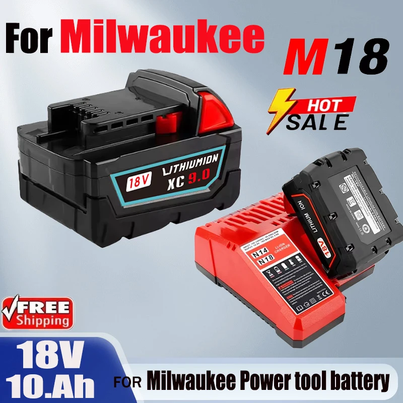 Milwaukee 18V 12.0Ah lithium-ion battery, charger, 18V M18 fast charging power tool battery, low discharge, more durable
Milwaukee 18V 12.0Ah lithium-ion battery, charger, 18V M18 fast charging power tool battery, low discharge, more durable