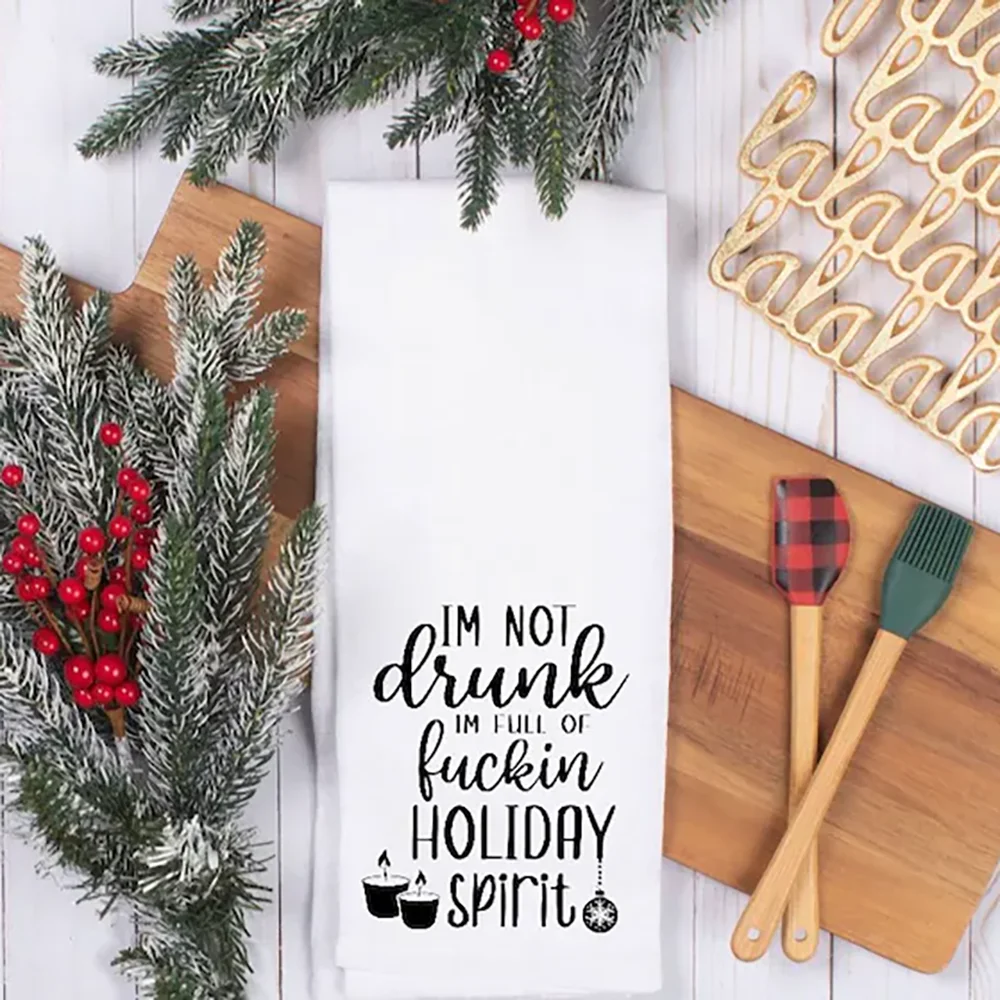 I'm Not Drunk I'm Full of Holiday Spirit - Happy Christmas Kitchen Tea Towel Winter Festival Home Decor Dining Table Accessory
I'm Not Drunk I'm Full of Holiday Spirit - Happy Christmas Kitchen Tea Towel Winter Festival Home Decor Dining Table Accessory