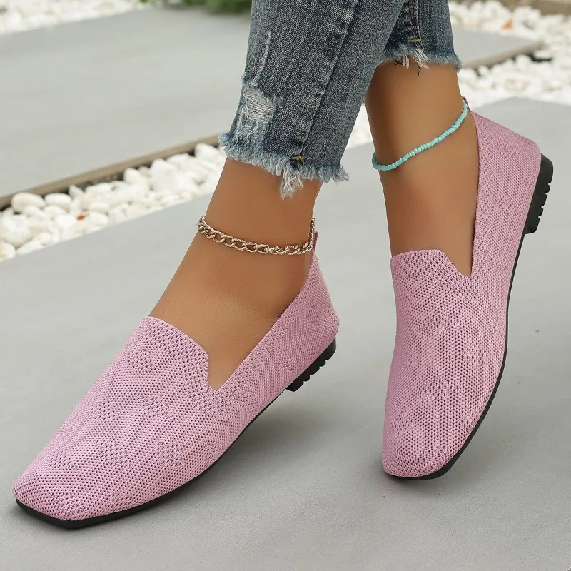 Новинка 2025, женская повседневная рабочая обувь, сетчатые туфли на плоской подошве с круглой головкой, женские туфли на плоской подошве для отдыха с неглубоким носком для женщин 
Новинка 2025, женская повседневная рабочая обувь, сетчатые туфли на плоской подошве с круглой головкой, женские туфли на плоской подошве для отдыха с неглубоким носком для женщин
