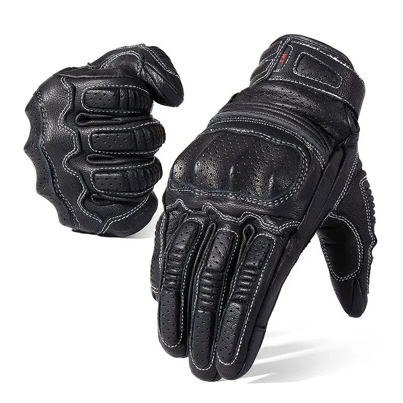 Men's Motorcycle Gloves Vintage Genuine Leather Motorbike Gloves Perforated Breathable Cowhide Men Motocross Protective Glove
Men's Motorcycle Gloves Vintage Genuine Leather Motorbike Gloves Perforated Breathable Cowhide Men Motocross Protective Glove