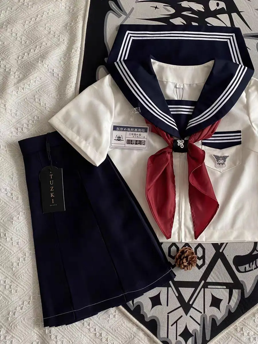 Original JK Uniform Basic Style White Sailor Suit Set Female School Uniform Top Quality Cotton Made in China for Students
Original JK Uniform Basic Style White Sailor Suit Set Female School Uniform Top Quality Cotton Made in China for Students