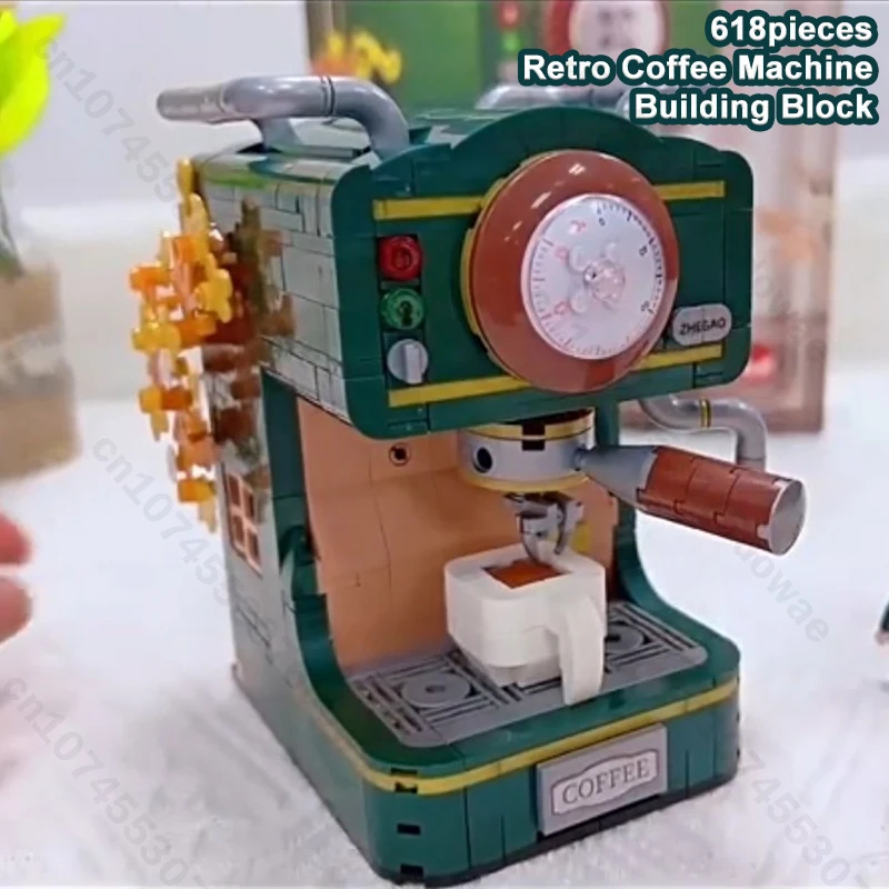 618pieces Retro Coffee Machine Building Block Set Creative Toy Adult Simulation Model Coffee Gift Unique Gift for Christmas
618pieces Retro Coffee Machine Building Block Set Creative Toy Adult Simulation Model Coffee Gift Unique Gift for Christmas