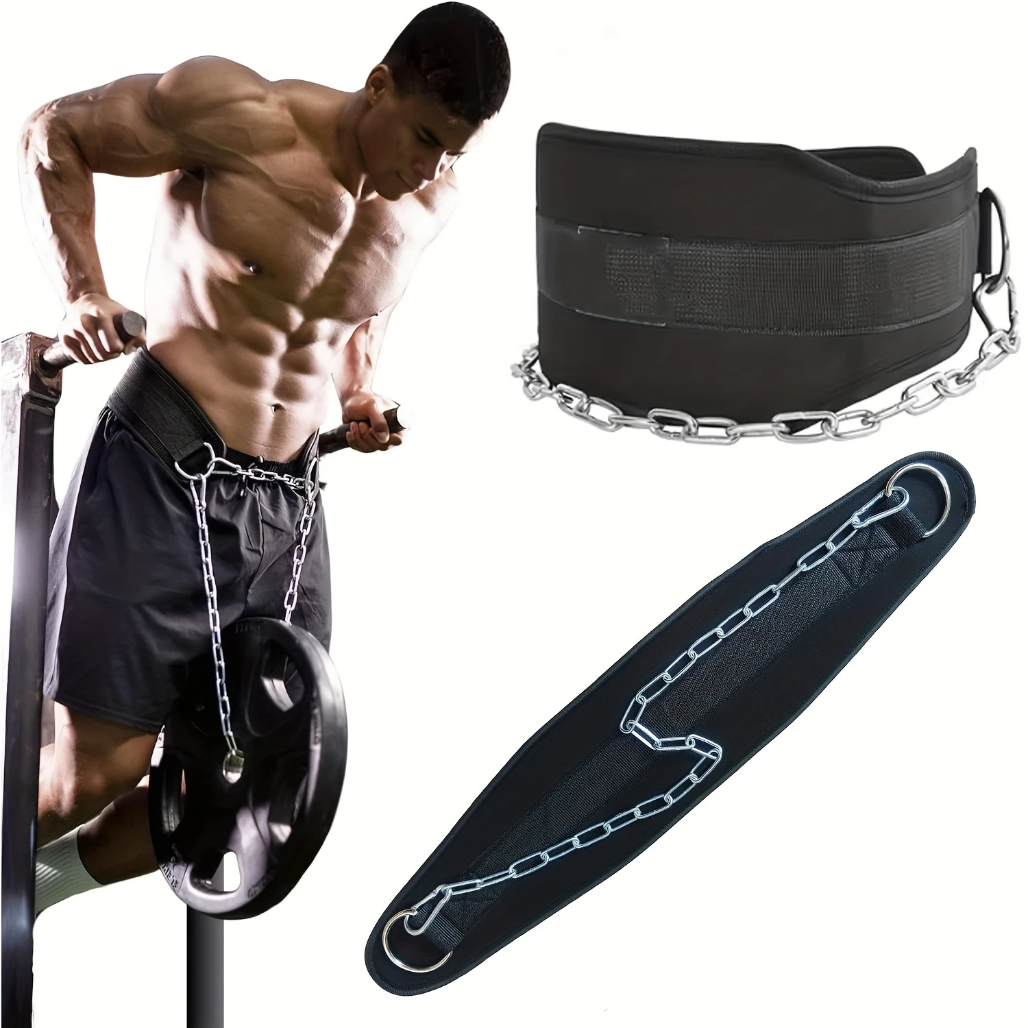 Weighted Dip Belt with Heavy-Duty Steel Chain Adjustable Support for Pull-Ups sports barbell plate belt Dips Calisthenics Tools
Weighted Dip Belt with Heavy-Duty Steel Chain Adjustable Support for Pull-Ups sports barbell plate belt Dips Calisthenics Tools