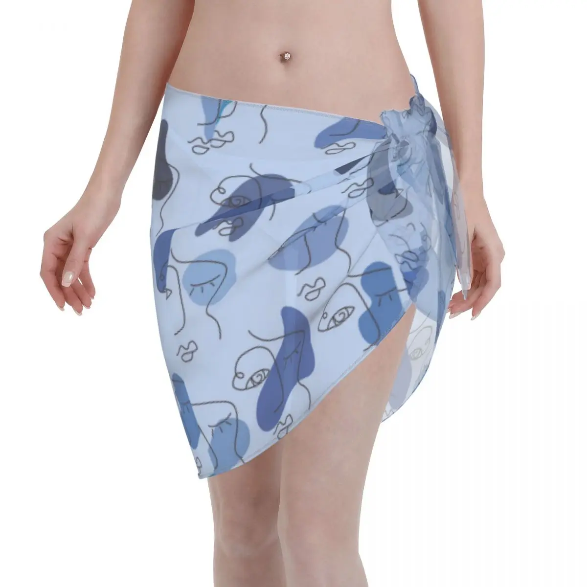 Custom Cool Abstract Face Print Casual Beach Dress Decorate Women Short Sarongs Beach Wrap For Swimwear
Custom Cool Abstract Face Print Casual Beach Dress Decorate Women Short Sarongs Beach Wrap For Swimwear