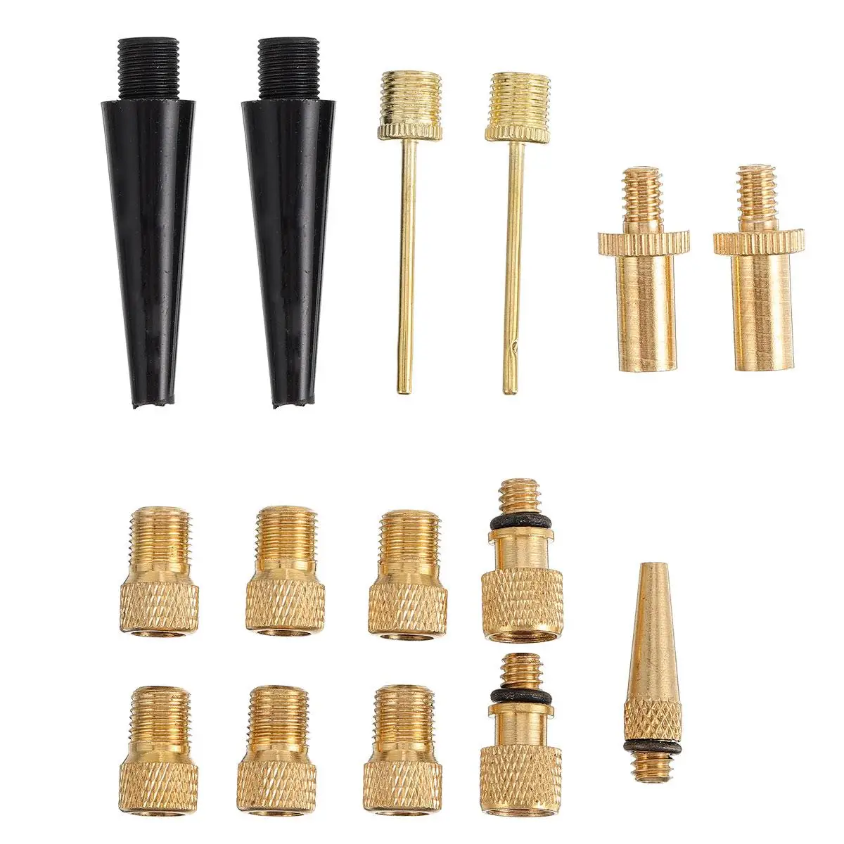15 Pcs Valve Adaptor Bicycle Adapter Inflator Kit Bike Tire Pump Nozzle Converter
15 Pcs Valve Adaptor Bicycle Adapter Inflator Kit Bike Tire Pump Nozzle Converter