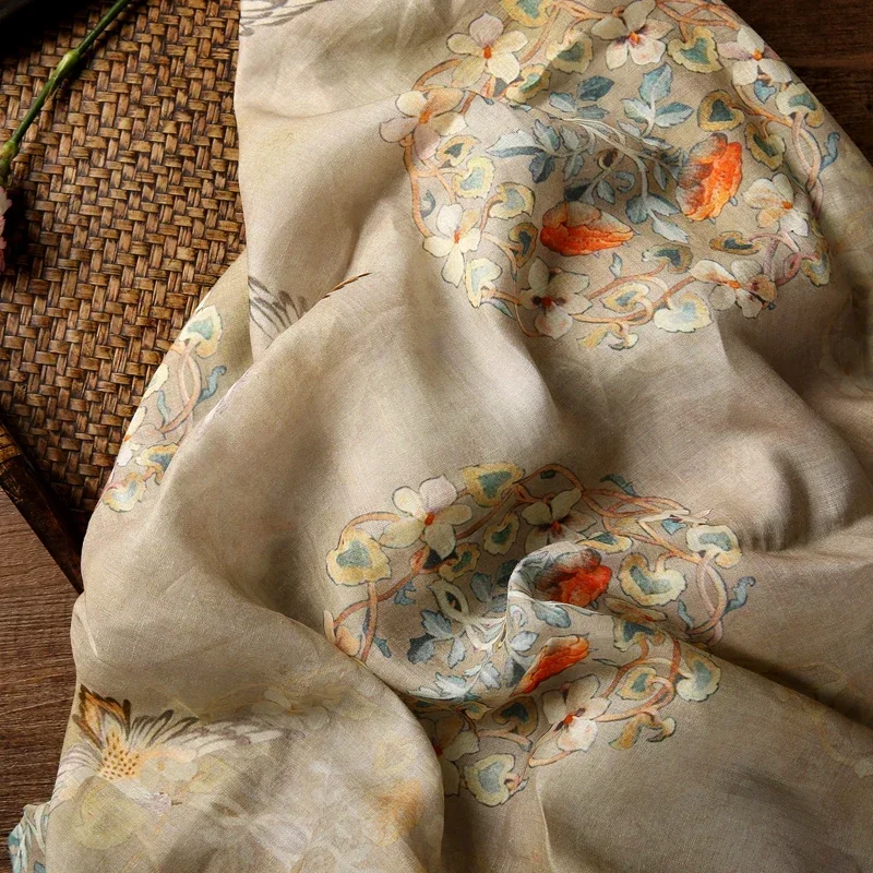 Dress Cotton Linen Women's Loose Plant Flower Embroidery Fashionable All-Match High-End Retro Printed Summer Robe Hanfu Fabric
Dress Cotton Linen Women's Loose Plant Flower Embroidery Fashionable All-Match High-End Retro Printed Summer Robe Hanfu Fabric