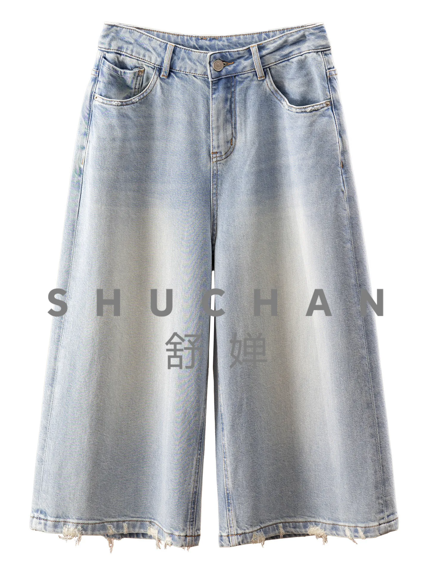 Long leg artifact, French G trendy rough edge with Tencel wide leg seven-point jeans H women's 14W1 special
Long leg artifact, French G trendy rough edge with Tencel wide leg seven-point jeans H women's 14W1 special