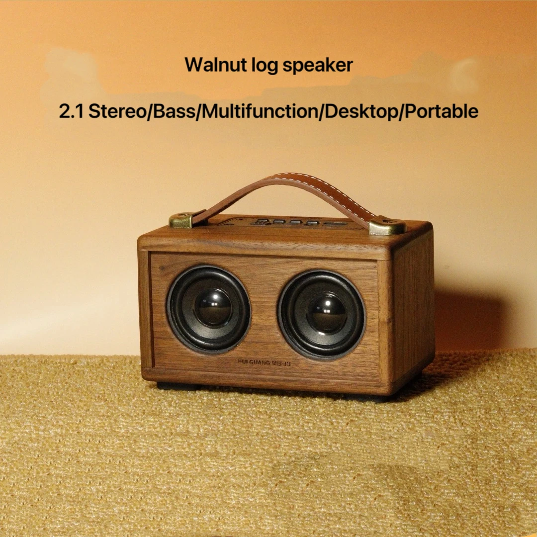 Walnut log solid wood Bluetooth speaker desktop portable mini audio multi-function
Walnut log solid wood Bluetooth speaker desktop portable mini audio multi-function