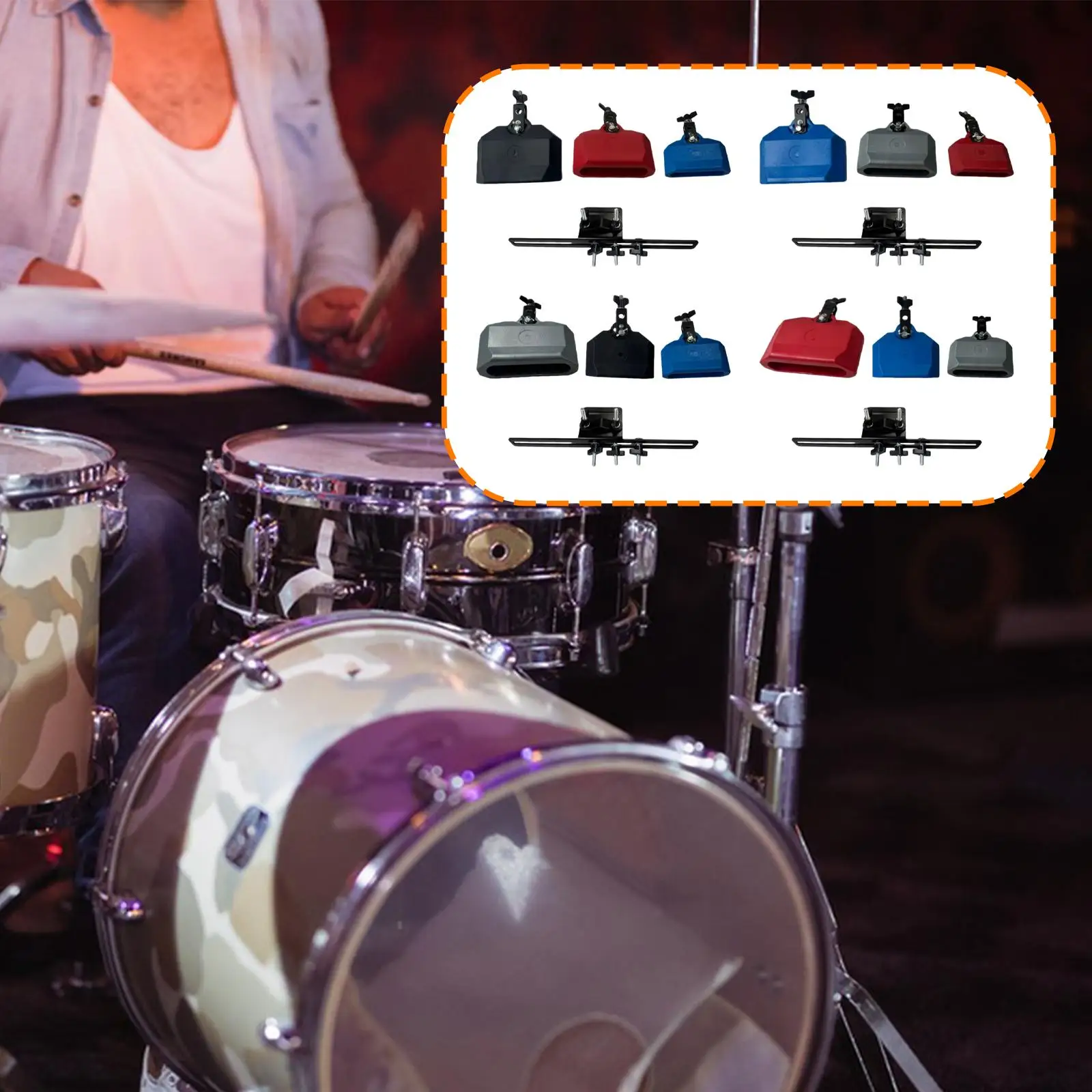 Музыкальные ударные блоки Cowbell 4 дюйма, 5 дюймов, 6 дюймов с креплением, аксессуары для ударных инструментов для обучения, фестиваля
Музыкальные ударные блоки Cowbell 4 дюйма, 5 дюймов, 6 дюймов с креплением, аксессуары для ударных инструментов для обучения, фестиваля