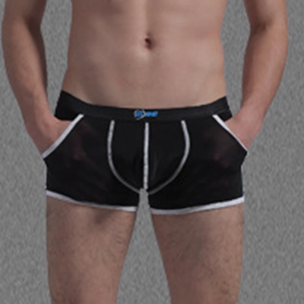 Breathable Boxer Briefs IceSilk Underwear Indoor Use Relaxation Black Elastic Waistband Line Pattern Sexy Style
Breathable Boxer Briefs IceSilk Underwear Indoor Use Relaxation Black Elastic Waistband Line Pattern Sexy Style