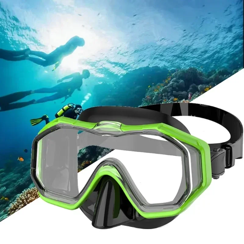Snorkel with Nose Cover Adult Children Diving Equipment Panoramic 3 Window Anti Fog Snorkel Goggles Gear 
Snorkel with Nose Cover Adult Children Diving Equipment Panoramic 3 Window Anti Fog Snorkel Goggles Gear