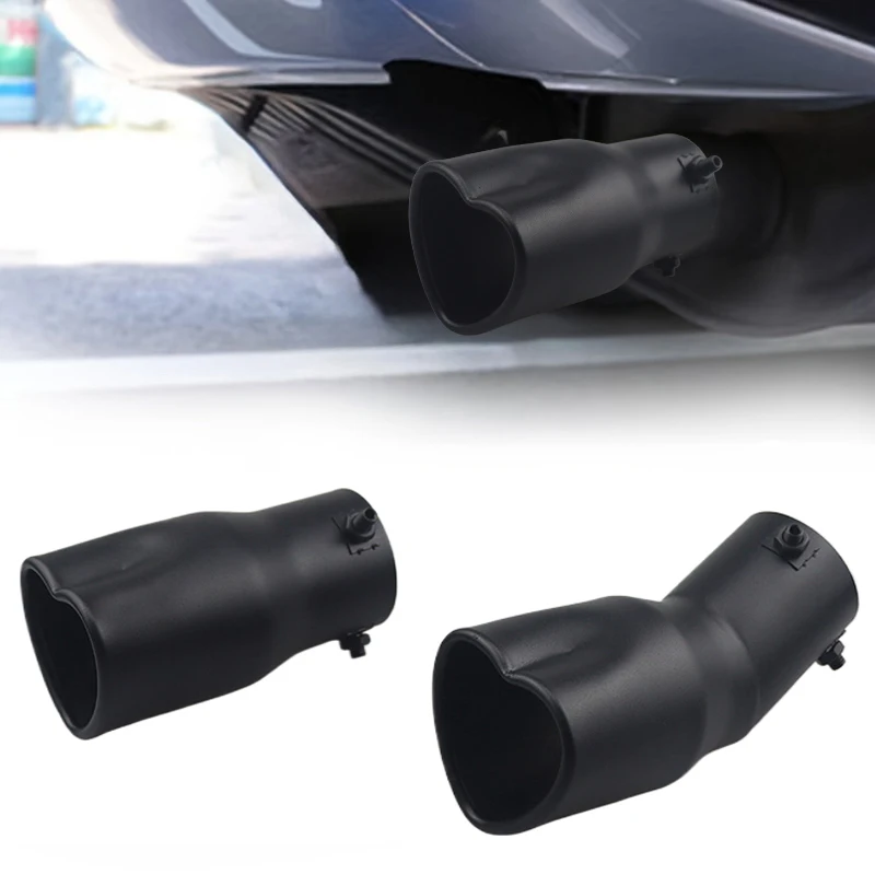 Модификация автомобиля, глушитель выхлопной трубы, выхлопная труба в форме сердца, новое матовое черное сердце, утолщенный калибр 63 мм
Модификация автомобиля, глушитель выхлопной трубы, выхлопная труба в форме сердца, новое матовое черное сердце, утолщенный калибр 63 мм